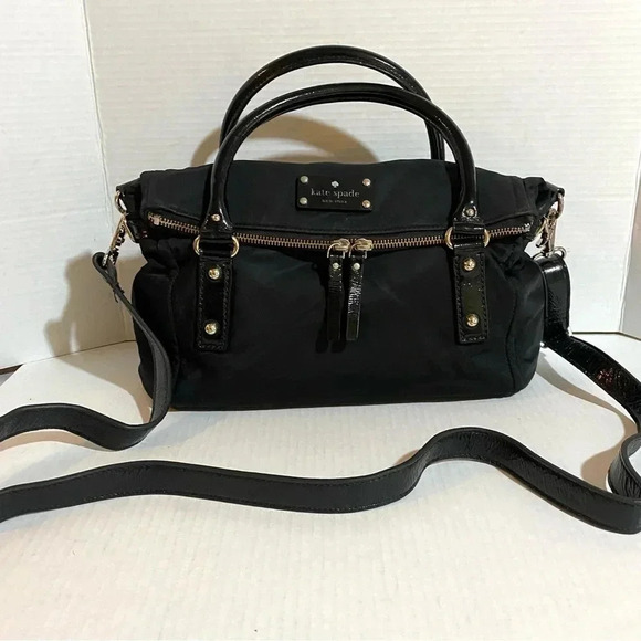 Kate spade black nylon satchel handbag - Picture 1 of 13